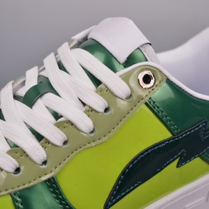 Designer High Quality Genuine Leather Five Pointed Star Platform Shoes Versatile Trend Green Color Blocked Board Comfortable - Product Image 3