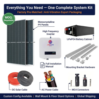 Système Solaire Autonome en Gros 5KW 10KW 20KW 50KW Kit Complet Stockage d'Énergie Domestique Onduleur Haute Fréquence Batterie OEM CE