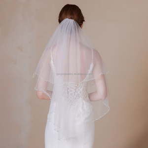 Luxury <strong>Long</strong> High Quality Two-Layer <strong>Wedding</strong> Accessories Bridal <strong>Wedding</strong> <strong>Veil</strong> With Comb - Product Image 6
