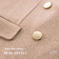 Kancing Logam Bulat Sederhana Multi Finishing, Pinggiran Rata, Bahan Paduan, untuk Mantel, Jas, Perlengkapan Pakaian Fashion