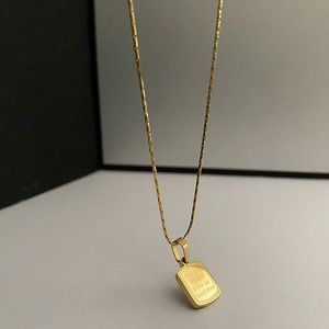 Collar con Colgante en Forma de H, Chapado en Oro de 18K, con Letras Cuadradas, Collar de Regalo para Mujer - Product Image 5