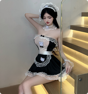Ecowalson Costume da Cameriera alla Moda, Abbigliamento per Cosplay, Lingerie per Giochi di Ruolo Femminili - Product Image 4