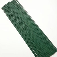 Tige en fil métallique faite à la main de 40 cm pour matériel floral DIY, accessoire de fleur artificielle verte pour le Nouvel An chinois
