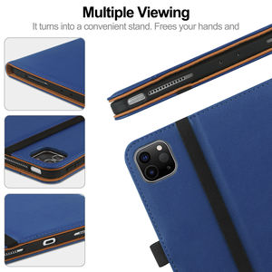 Étui pour tablette <span class=keywords><strong>iPad</strong></span> <span class=keywords><strong>Pro</strong></span> <span class=keywords><strong>11</strong></span> <span class=keywords><strong>pouces</strong></span> 4ème/3ème/2ème/1ère <span class=keywords><strong>génération</strong></span> 2022/2021/2020/2018 en cuir de qualité supérieure avec support Folio, TPU - Product Image 6