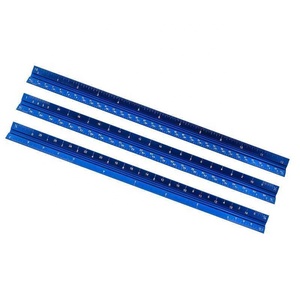 Penggaris teknik skala Imperial 12 inci multifungsi, alat tangan arsitektur penggaris Drafting tiga cabang aluminium Aloi - Product Image 5