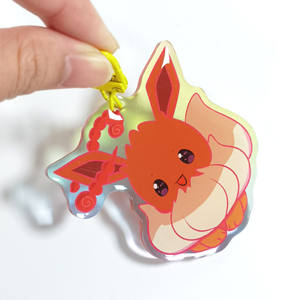 Vente en gros personnalisée acrylique époxy dégradé porte-clés breloques colorées pour Anime Convention - Product Image 3