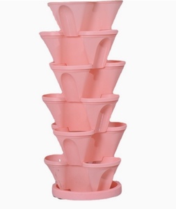 Jardinière verticale empilable moderne à plusieurs niveaux, pot <span class=keywords><strong>de</strong></span> fleurs, tour <span class=keywords><strong>de</strong></span> jardin pour l'intérieur et l'extérieur - Product Image 3