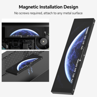 Pantalla LCD a Todo Color Thermalright Trofeo Vision 9.16 Negra, Pantalla Magnética LCD con Resolución de 1920x480 para Caja de PC para Juegos