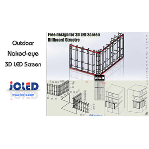 Уличный фиксированный передний уход невооруженным глазом 3d P4 P5 P8 СВЕТОДИОДНЫЕ рекламные экраны 4K 8K P6 водонепроницаемый рекламный светодиодный экран наружный - Product Image 3