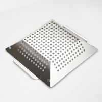 Outils de barbecue en acier inoxydable pour l'extérieur Poêle à griller perforée Outils de barbecue Panier à barbecue Poêle à griller