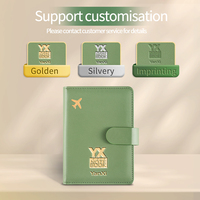 Porte-passeport en cuir PU 2027, solide, avec porte-cartes, portefeuille, logo personnalisé, sublimation, porte-passeport RFID