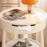 Table d'appoint multifonctionnelle en plastique de style nordique créatif pour salon, chambre à coucher, balcon