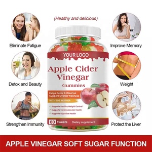 Gommes au vinaigre de <span class=keywords><strong>cidre</strong></span> de pomme 60 pièces - Avec la mère pour le soutien digestif et immunitaire - Product Image 4