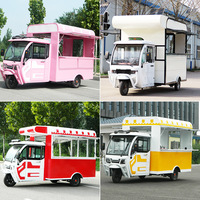 Camion de restauration rapide électrique à 3 roues en acier inoxydable, pour glaces, snacks, hot-dogs, résistant à la rouille, garantie 2 ans, GPS