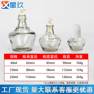 ตะเกียงแอลกอฮอล์สำหรับห้องปฏิบัติการ ขนาด 60 มล. ไส้ตะเกียงแก้ว สำหรับอุปกรณ์การสอนและการให้ความร้อน - Product Image 5