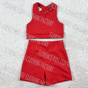 DH OEM Boutique Ropa Deportiva para Niñas, Pantalones Cortos de Ciclismo para Niñas Pequeñas, Conjuntos de Yoga con Bolsillo - Product Image 6