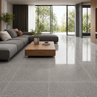 Dalle de terrazzo en pierre artificielle épaisse, résistante à l'usure, revêtement de sol en terrazzo architectural pour hôtel et villa