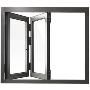 百叶窗窗玻璃百叶窗门Vitre智能铝倾斜和转向窗