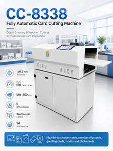 Máquina de Corte y Plegado Digital CC-8338, ±0.3mm, 330mm de Ancho, 350gsm, Pantalla Táctil, 24 Memorias, para Tarjetas - Product Image 2