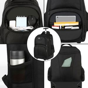 BSCI High-quality rolling <b>backpack</b> with <b>wheels</b> for our door, manufactured for travel and school use - Product Image 3