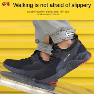 Bottes de trekking tactiques, respirantes et résistantes, pour le travail, pour les sports d'extérieur, étanches, avec bout en acier, et sécurité - Product Image 3