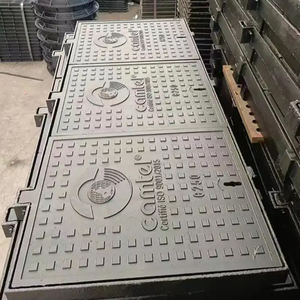 Cubierta de alcantarilla de hierro fundido redonda clásica de la compañía de buena reputación EN124 D400 para uso en carreteras - Product Image 1