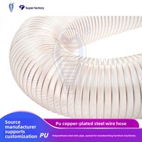 Tuyau flexible en cuivre enduit de PU pour système de ventilation d'évacuation des fumées, connecteur flexible pour sortie d'air transparent