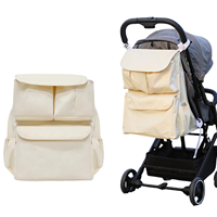 Organisateur de poussette portable avec porte-gobelet, sac de rangement pour poussette d'enfant