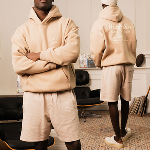 KingSen Hot Sale Custom Logo Drop Shoulder <b>Pullover</b> Hoodie Oversized 100% Cotton 500gsm Sweatshirt <b>for</b> <b>Men</b> Women - Product Image 2