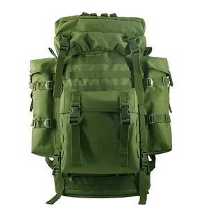 Mochila de senderismo táctica oxford molle, 80l, marco interno táctico