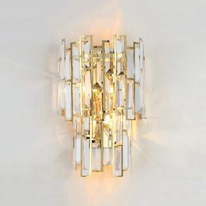 <b>Wall</b> Lights Gold Crystal <b>Wall</b> <b>Sconce</b>, Modern Clear Crystal Bedside <b>Wall</b> Mounted Lamp Decorative <b>Lighting</b> Fixture - Product Image 6