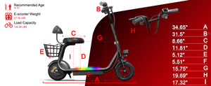 Scooter Eléctrico Económico para Niños, 36V <span class=keywords><strong>3</strong></span>.6Ah 372W, Scooter Eléctrico Portátil - Product Image 6