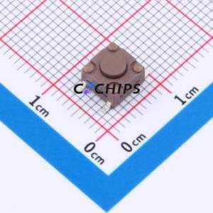 TSX06311-045D332DH-R1000 Tactile Switch SMD-4P,6.1x6.1mm Switch Single Pole Single Throw Round Button 1.8N 6.1mm - Product Image 1