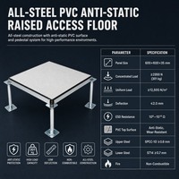 Özelleştirilmiş Boyut Tüm Çelik PVC Anti Statik Yükseltilmiş Döşeme ESD Erişim Döşemesi Paneli OEM Bilgisayar Odası için Yükseltilmiş Döşeme SENMAI