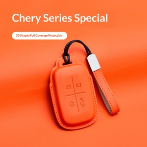 เคสกุญแจ Chery ICAR V27 รุ่นปี 2024- รุ่น 03 พร้อมรีโมทคอนโทรลแบบใช้กุญแจจริง  วัสดุหนัง ป้องกันรอยขีดข่วน - Product Image 1
