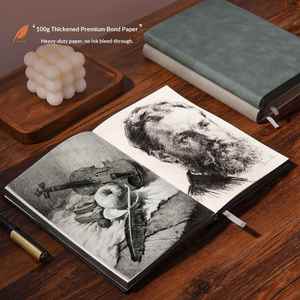 Échantillon Gratuit - Vente en Gros - Carnet de Notes A5 en Cuir PU Rigide, Fournitures Scolaires et Professionnelles, Reliure Cousue, Agenda, 100 Feuilles, Haute Qualité - Product Image 4