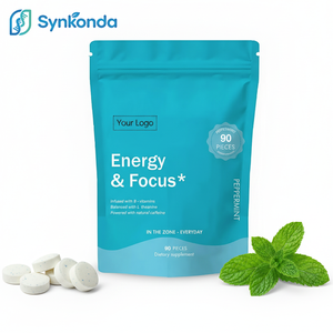 ยาเม็ดแอล-ธีอะนีนผสมคาเฟอีน OEM สำหรับเพิ่มพลังงานและสมาธิ รสไอซ์เปปเปอร์มินต์ แบบเม็ดอม สำหรับคนทานมังสวิรัติ อาหารเสริมเพิ่มความสดชื่นสมองสำหรับการออกกำลังกายและการเรียน - Product Image 1