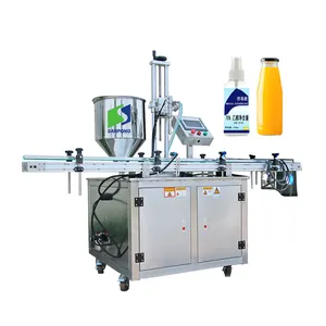 Mesin pengisi cairan pabrik minuman guangzhou untuk jus apel/minyak/jam/garis pengisi jus buah