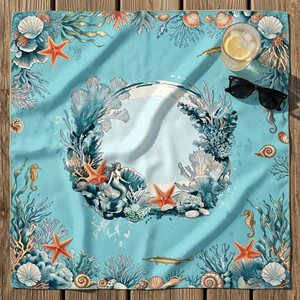 Nouvel ensemble de tapis de mahjong américain 2026 sur le thème de la vie marine, antidérapant et résistant à l'usure pour les réunions de famille, en caoutchouc naturel - Product Image 1