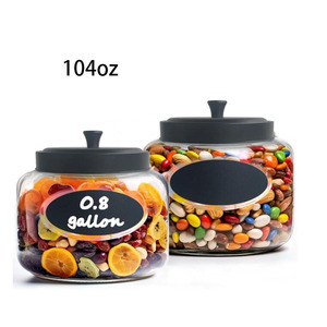 Large Food Storage Glass Containers with Black Metal Lids/<strong>Laundry</strong> Pods Container/<strong>Laundry</strong> Room Organization <strong>Jars</strong> 0.8Gallon - Product Image 3