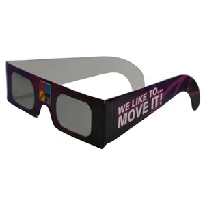 Gafas de sol eclipse con diseño personalizado, gafas de papel 3d con visión de eclipse