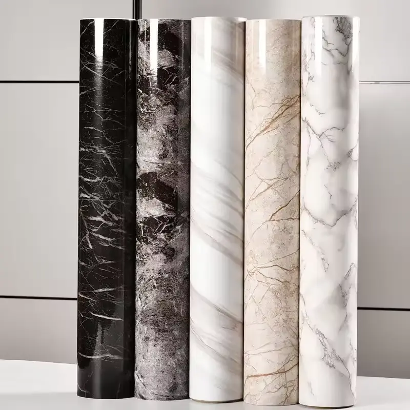 Home Decorative Waterproof PVC Marble Self-Adhesive Stickers Wallpapers Contact Paper for Kitchen Countertop