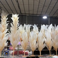 Centre de table géant en fleurs artificielles modernes en organza de haute qualité, fait à la main, personnalisé pour les mariages et les événements de Noël