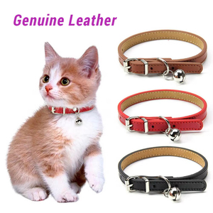 <span class=keywords><strong>Collar</strong></span> de Cuero para Gatos con Campana, Diseño Ajustable de Primera Calidad y Múltiples Opciones de Color, Venta al Por Mayor - Product Image 1