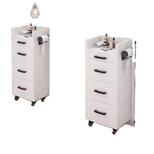 Zs Salon Trolley Hair Salon Locker Barber Shop <b>Tool</b> <b>Cabinet</b> Rack Multi-function Mirror Table Small <b>Cabinet</b> <b>Tool</b> - Product Image 6