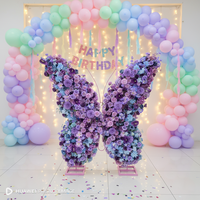Support de toile de fond papillon personnalisable en diverses couleurs, arche de mariage en métal, support géant pour fleurs et papillons pour mariage et anniversaire