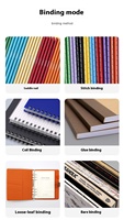 Cuaderno personalizado con logotipo OEM para estudiantes, cuaderno A4 con papel perforado, cuaderno de borrador para negocios con hojas fáciles de despegar, cartón grueso gris.