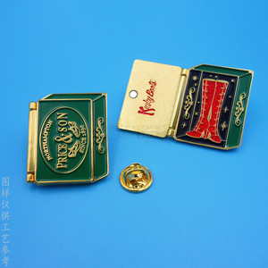 Broche Plegable de Aleación Dorada con Cierre de Mariposa, Experiencia Interactiva de Van Gogh, Joyería Coleccionable Cultural - Product Image 4