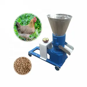 Canudo de grama de milho 300-400 kg/h, máquina de alimentação plana de animais