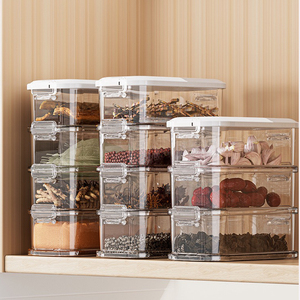 Boîte de stockage d'assaisonnement multicouche en plastique PP 1-3L hermétique avec couvercle pour piments séchés à l'anis étoilé et épices - Product Image 4